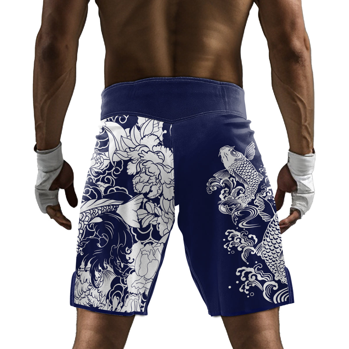 Rashninja Ranked Japanese Koi Fish Men's Fight Shorts
