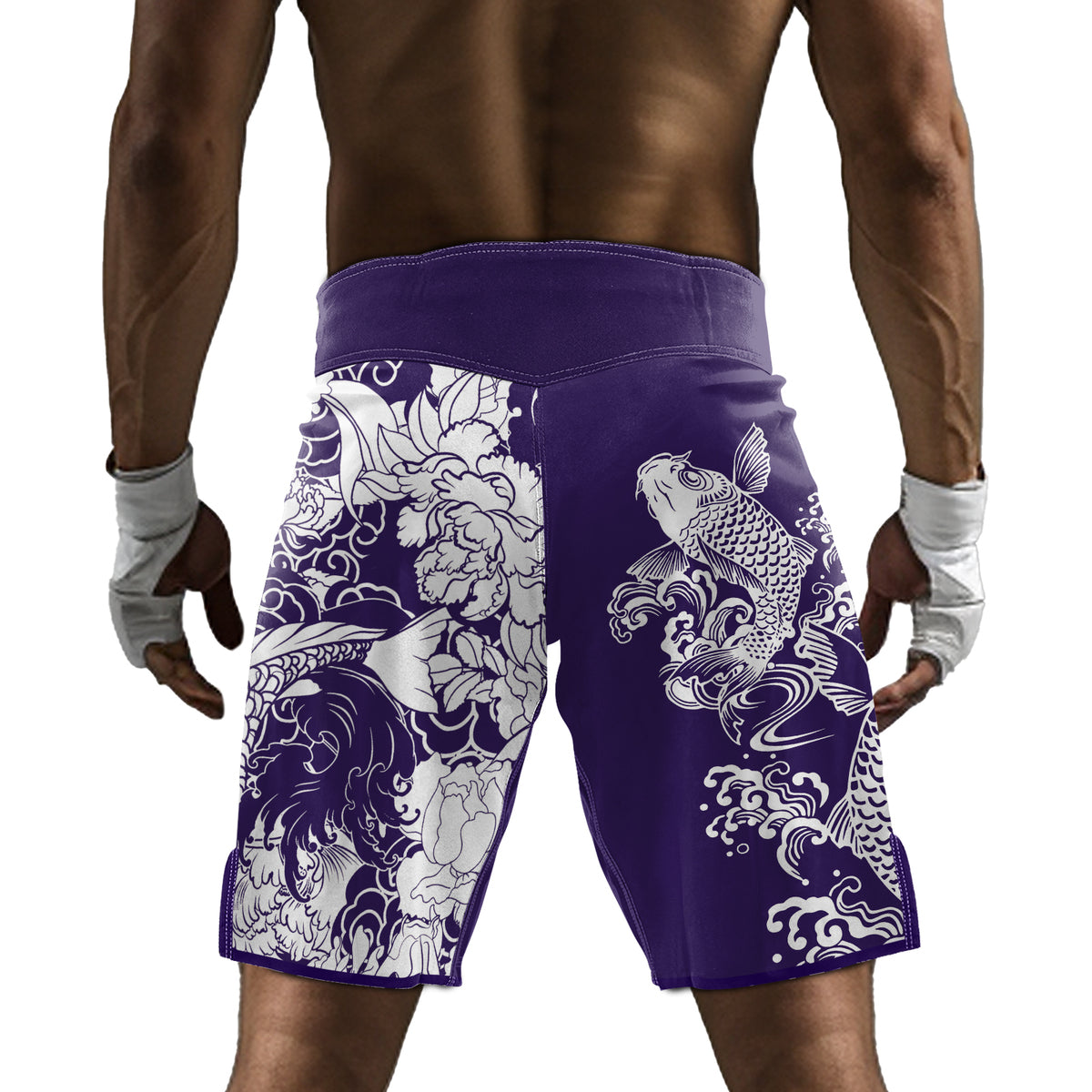 Rashninja Ranked Japanese Koi Fish Men's Fight Shorts