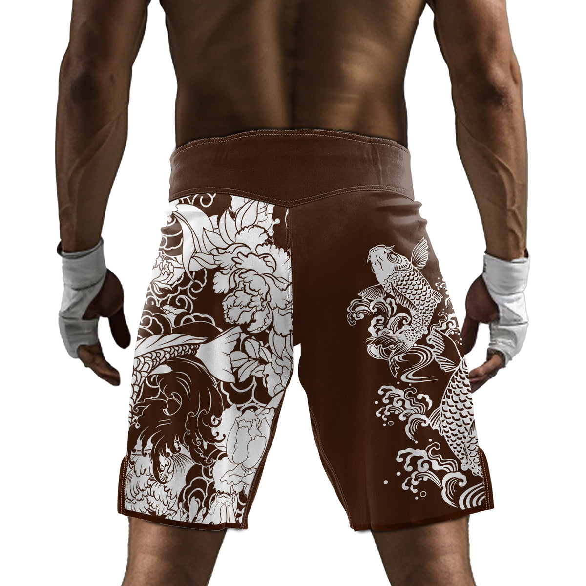 Rashninja Ranked Japanese Koi Fish Men's Fight Shorts