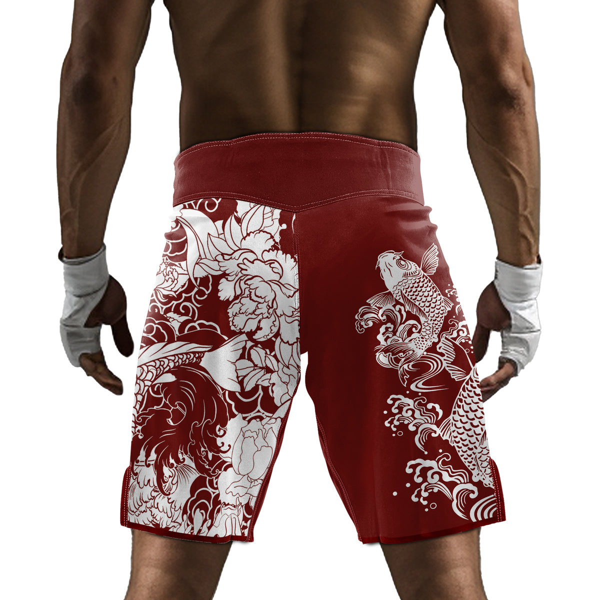 Rashninja Ranked Japanese Koi Fish Men's Fight Shorts