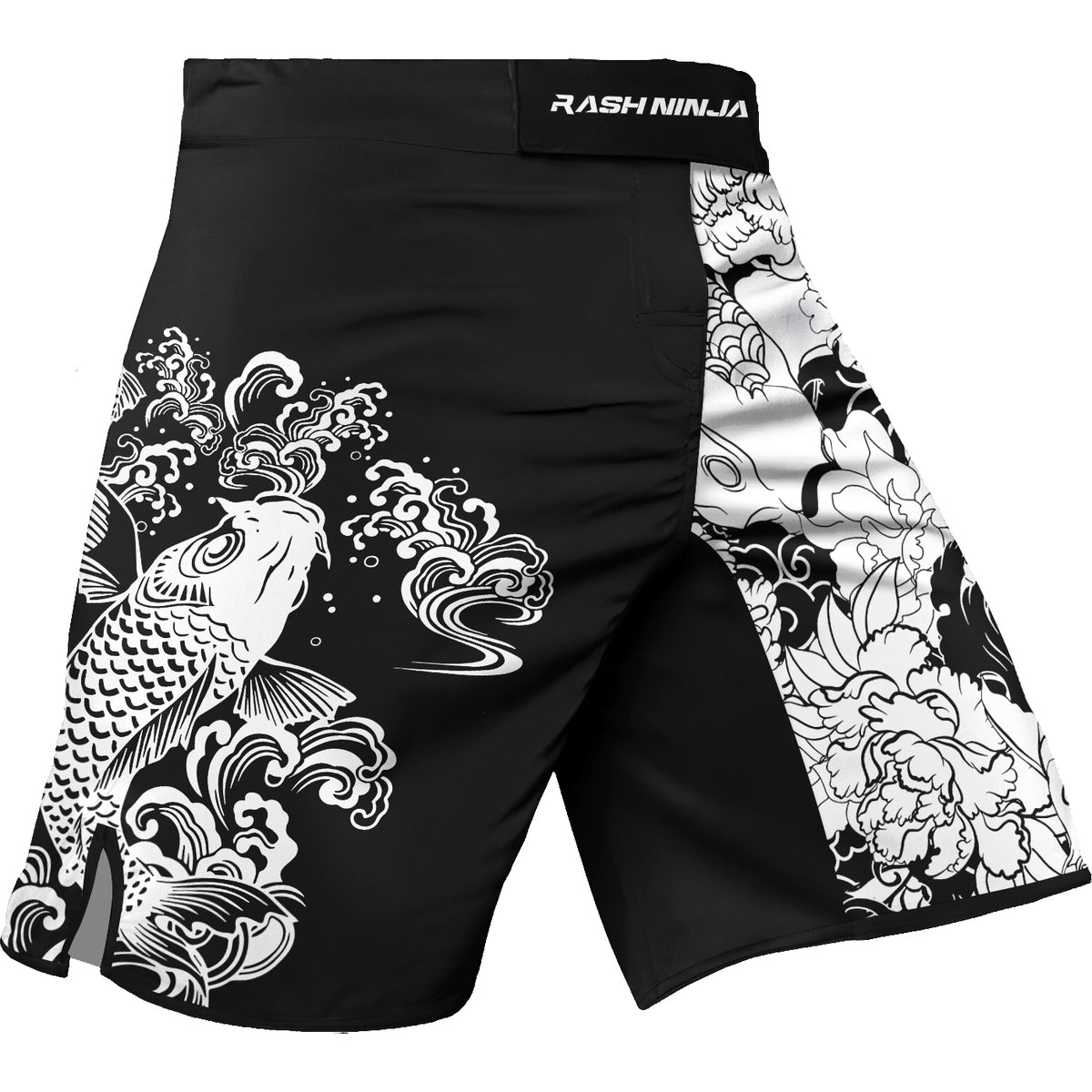 Rashninja Ranked Japanese Koi Fish Men's Fight Shorts