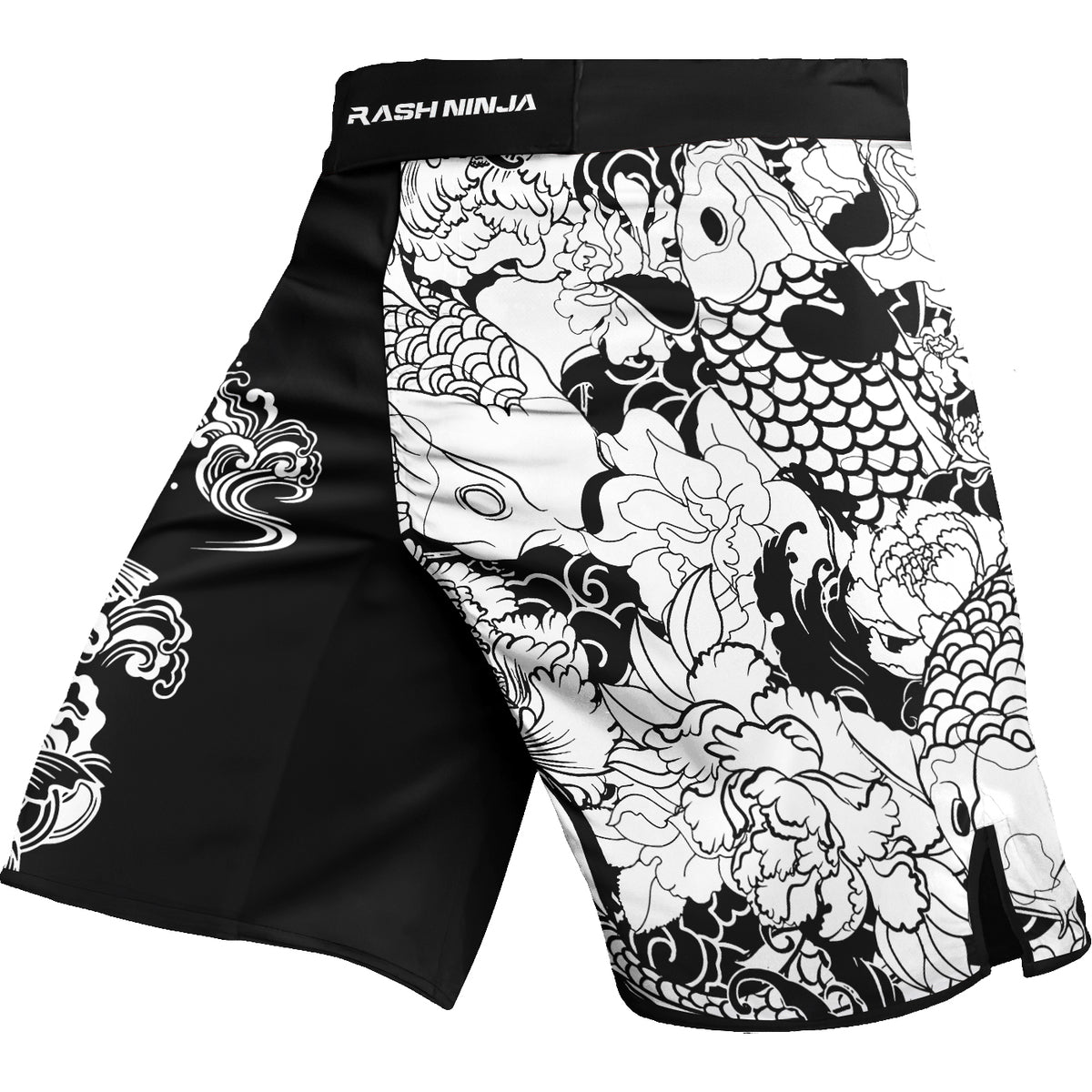 Rashninja Ranked Japanese Koi Fish Men's Fight Shorts