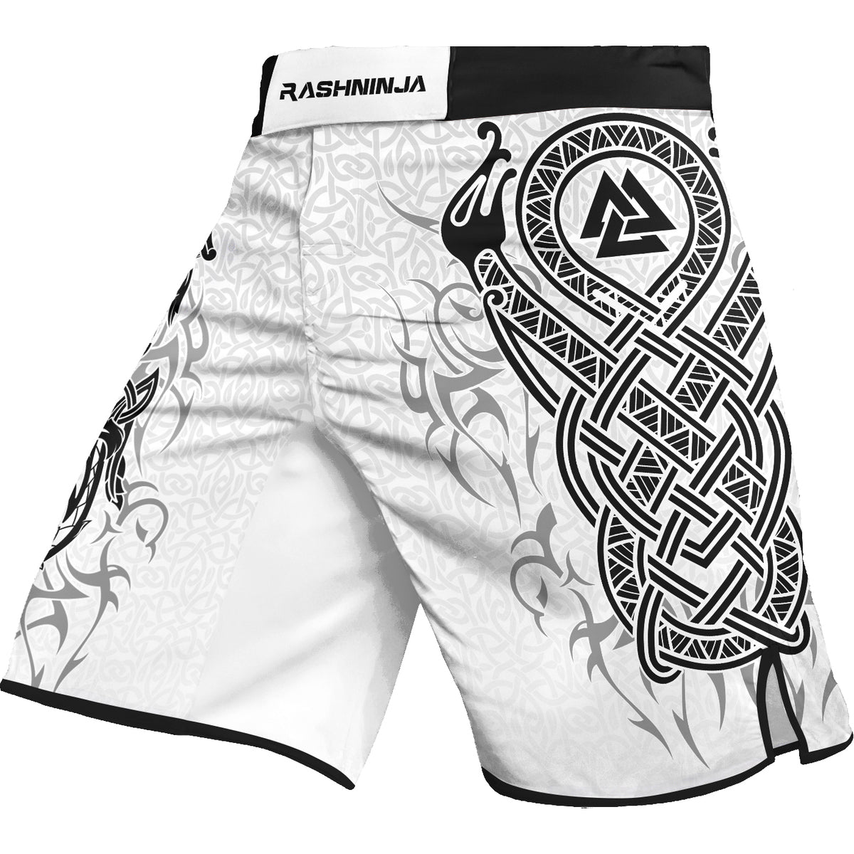 Rashninja Viking Dragon Majesty Ranked Men's Fight Shorts | MMA Shorts