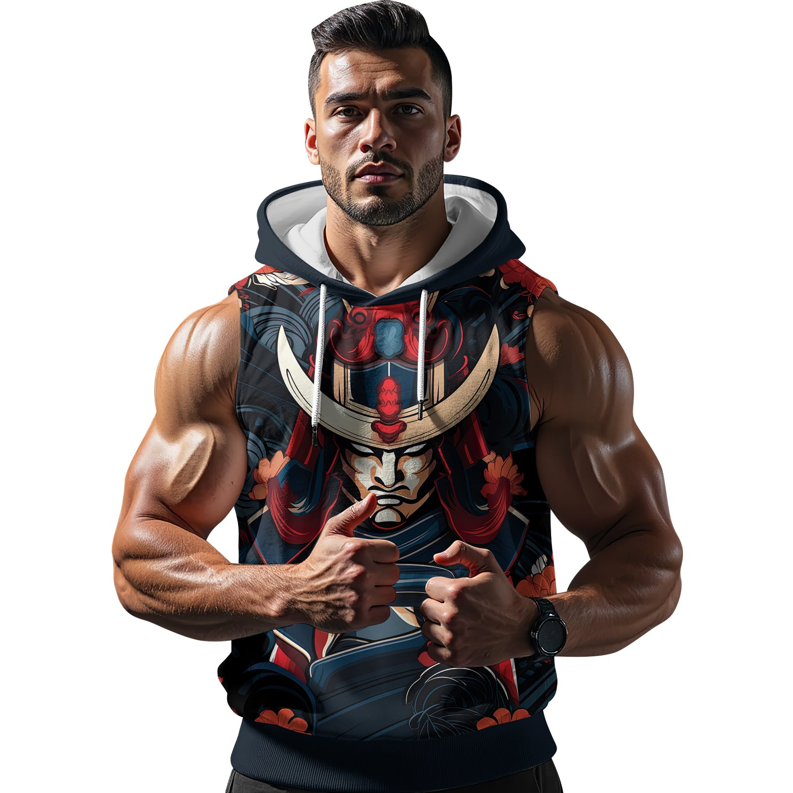 Rashninja Blade of Honor Samurai Sleeveless Hoodie | Sleeveless Hoodie