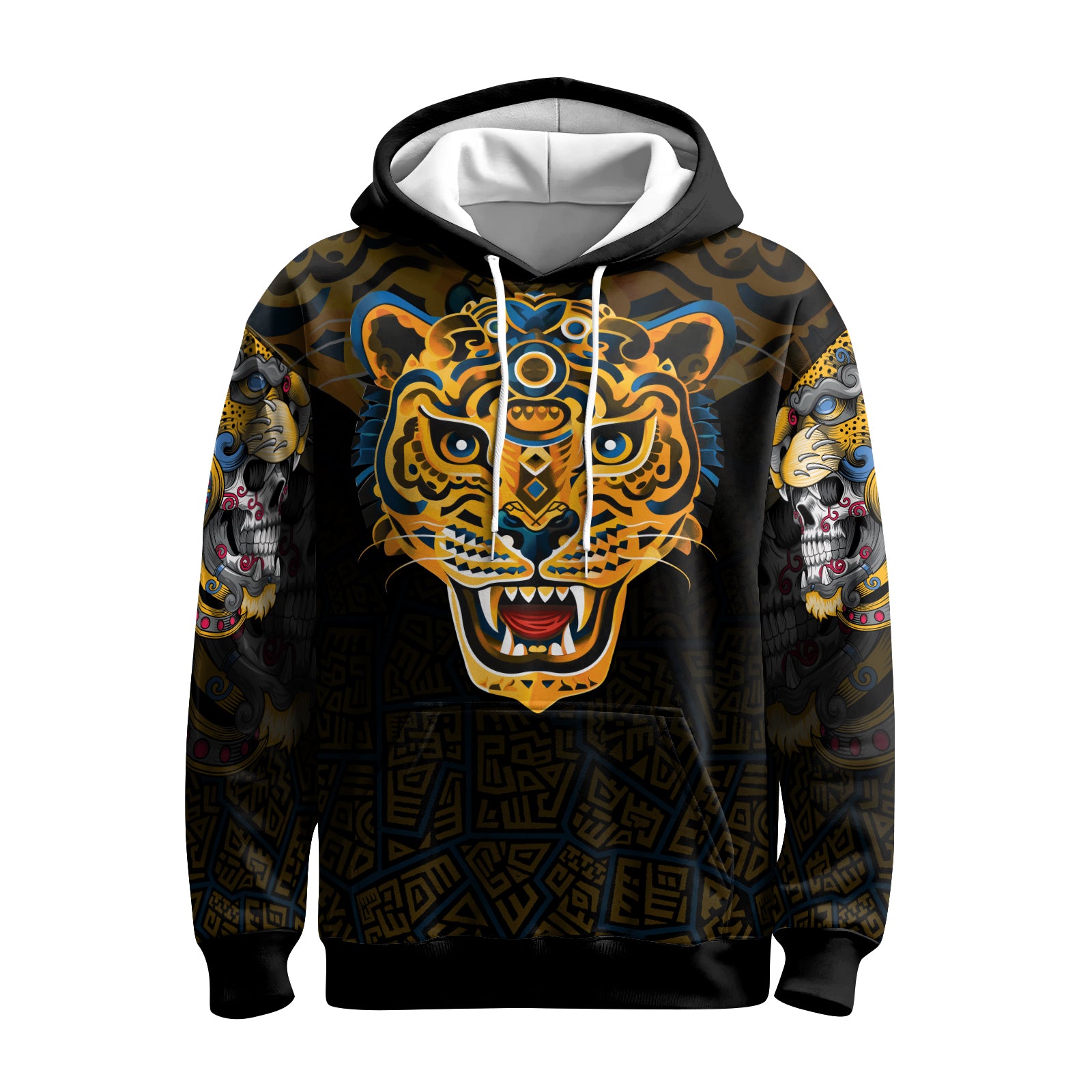 Rashninja Aztec Tribal Jaguar AOP Hoodie