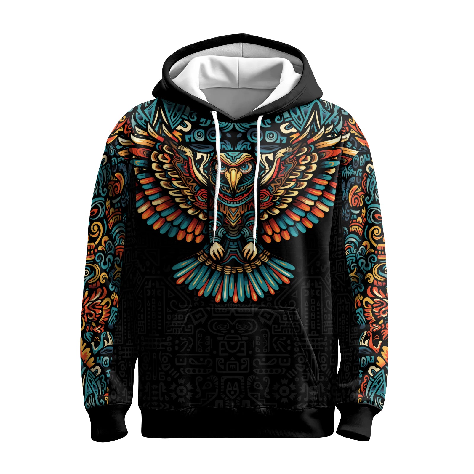 Rashninja Aztec Tribal Eagle AOP Hoodie