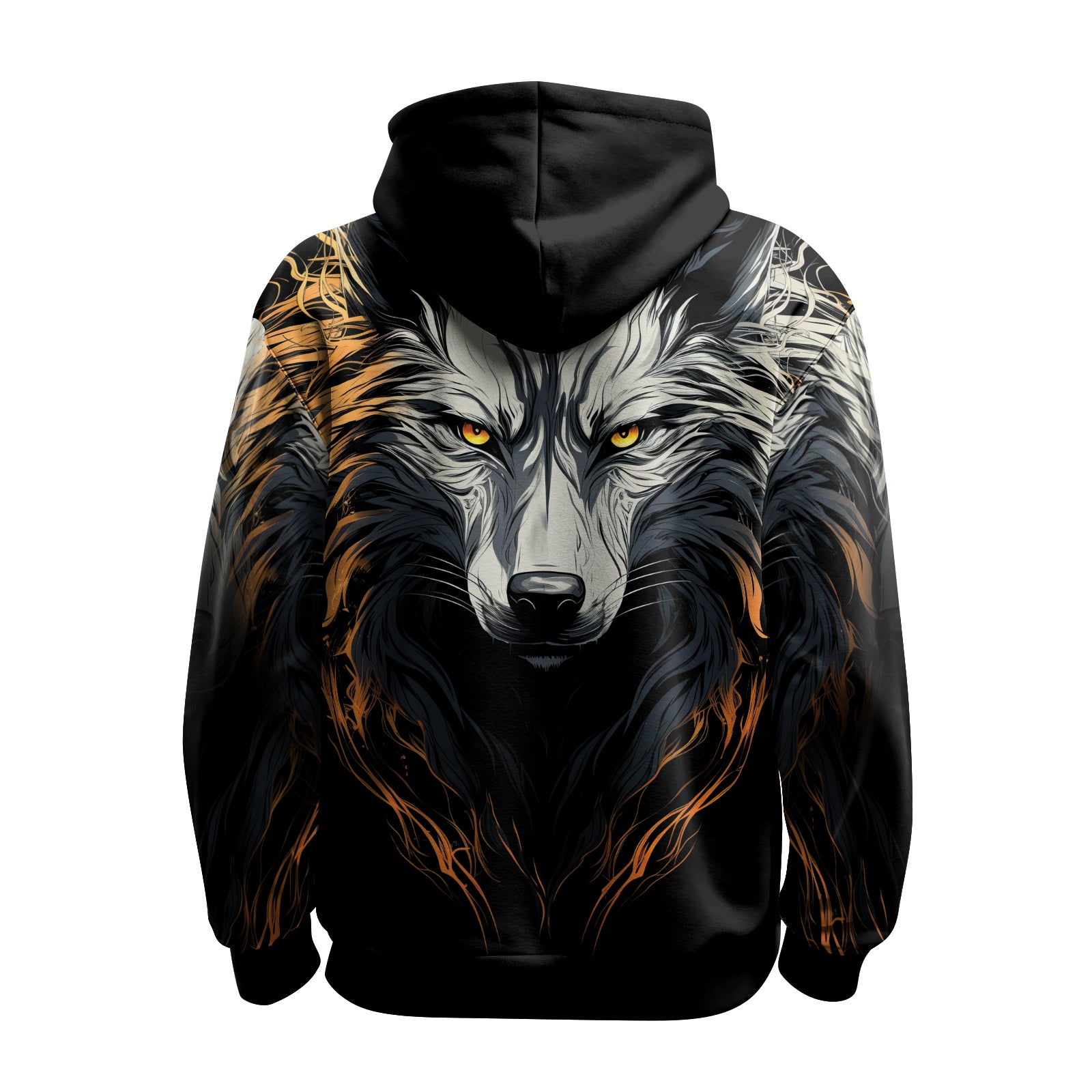 Rashninja White Alpha Wolf AOP Hoodie | Wolf Hoodies For Men