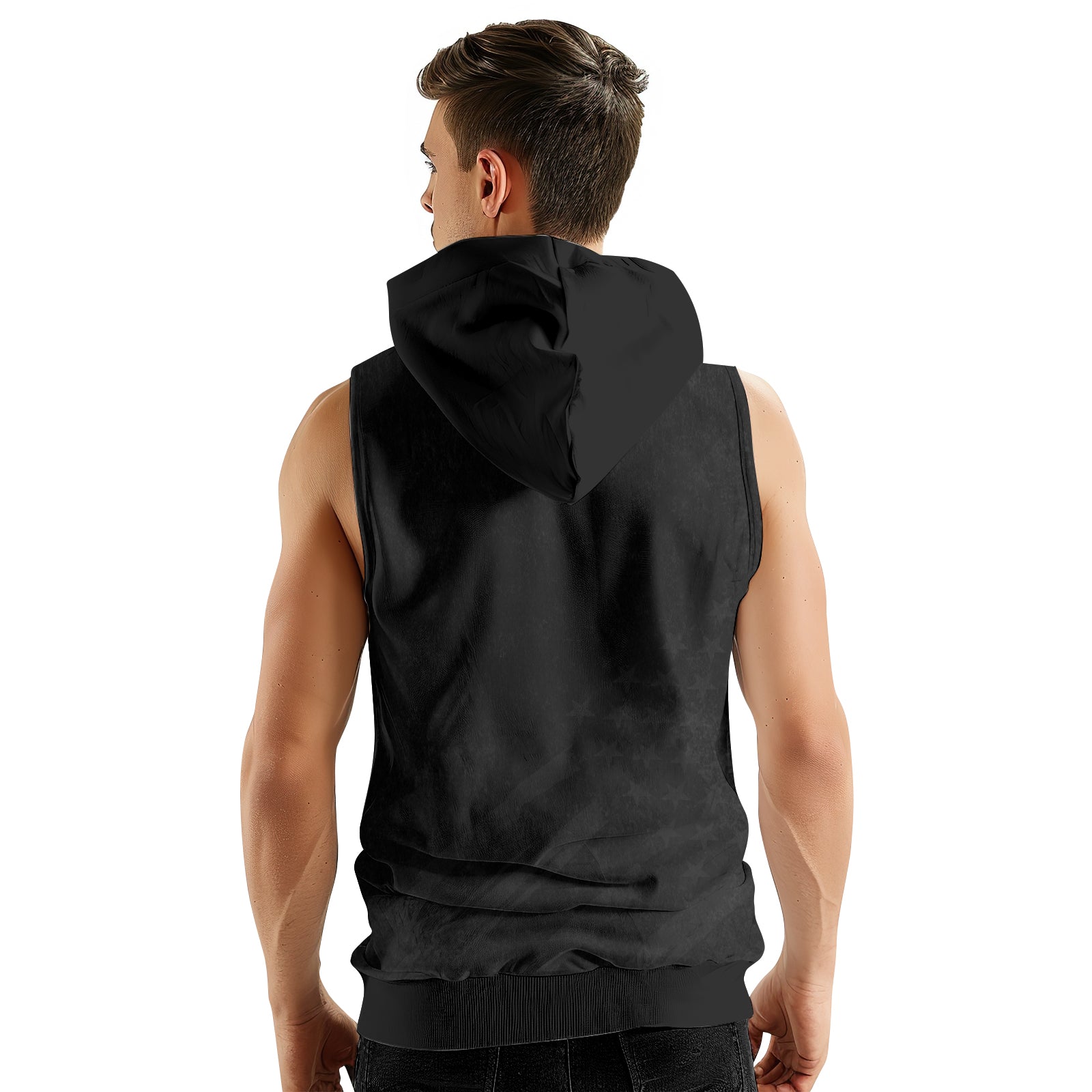 Rashninja Eagle American Flag Sleeveless Hoodie | Sleeveless Hoodie