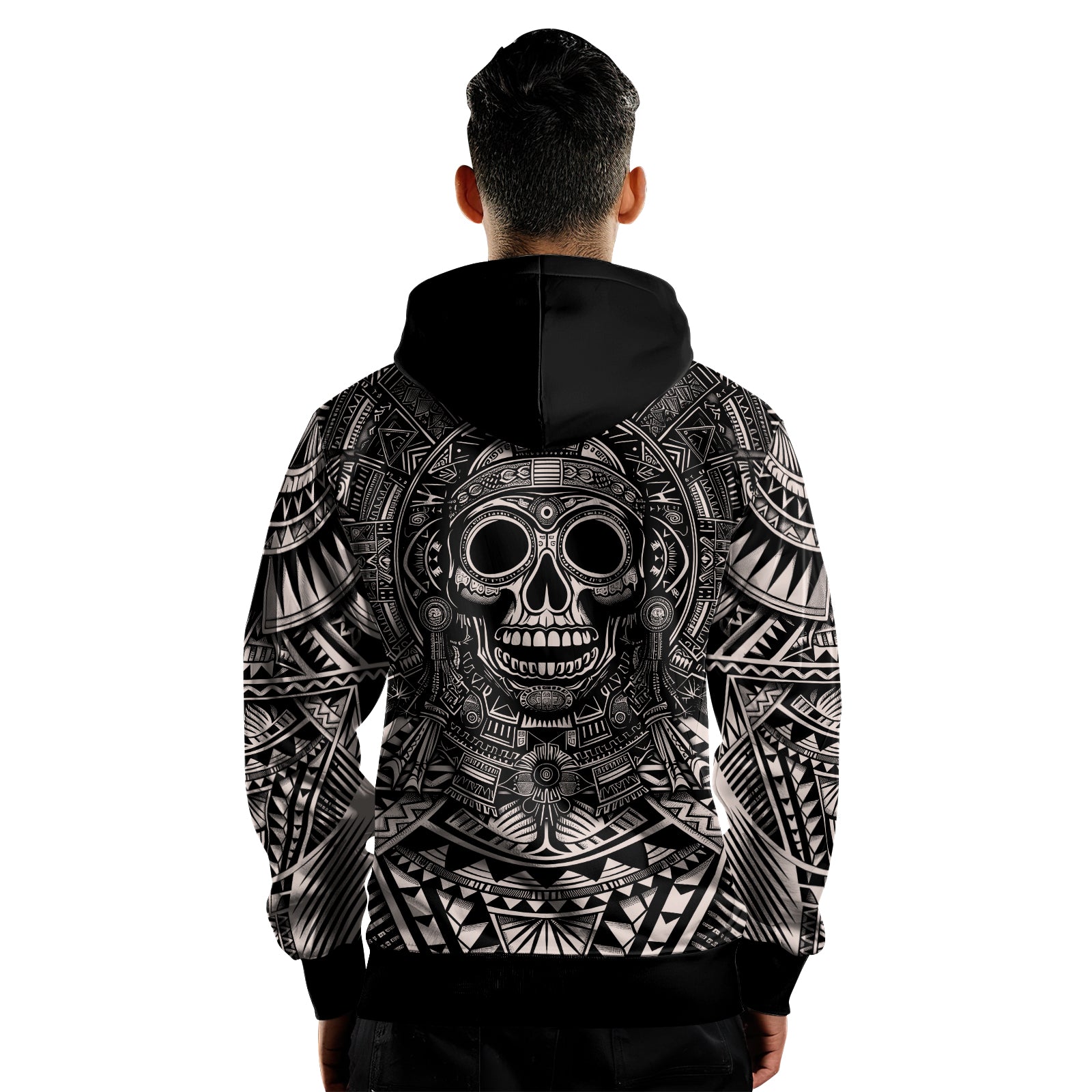 Rashninja Aztec Tribe Warrior Cranium AOP Hoodie