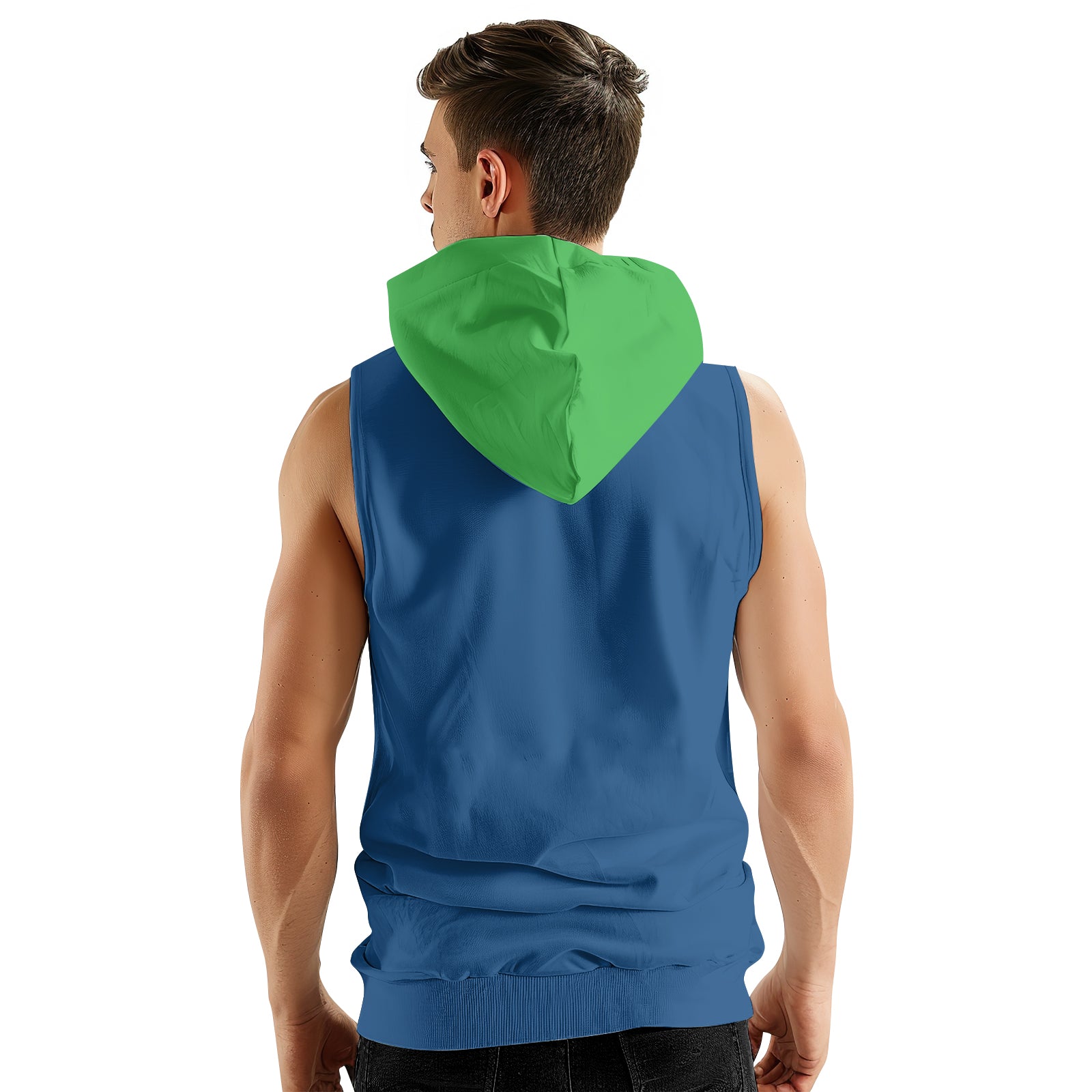 Rashninja Brazilian Pride Grappler Men's Sleeveless Gym Hoodie