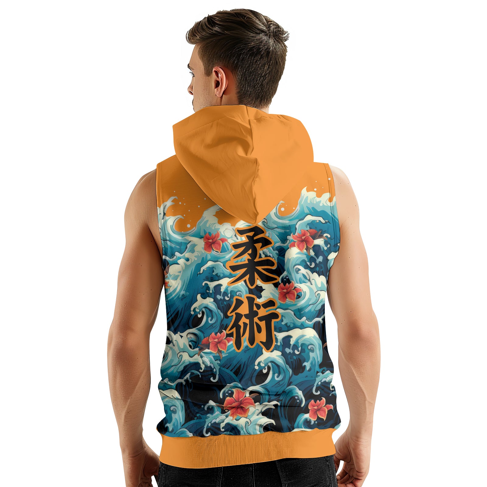 Rashninja Octopus Waves Sleeveless Hoodie | MMA Sleeveless Hoodie