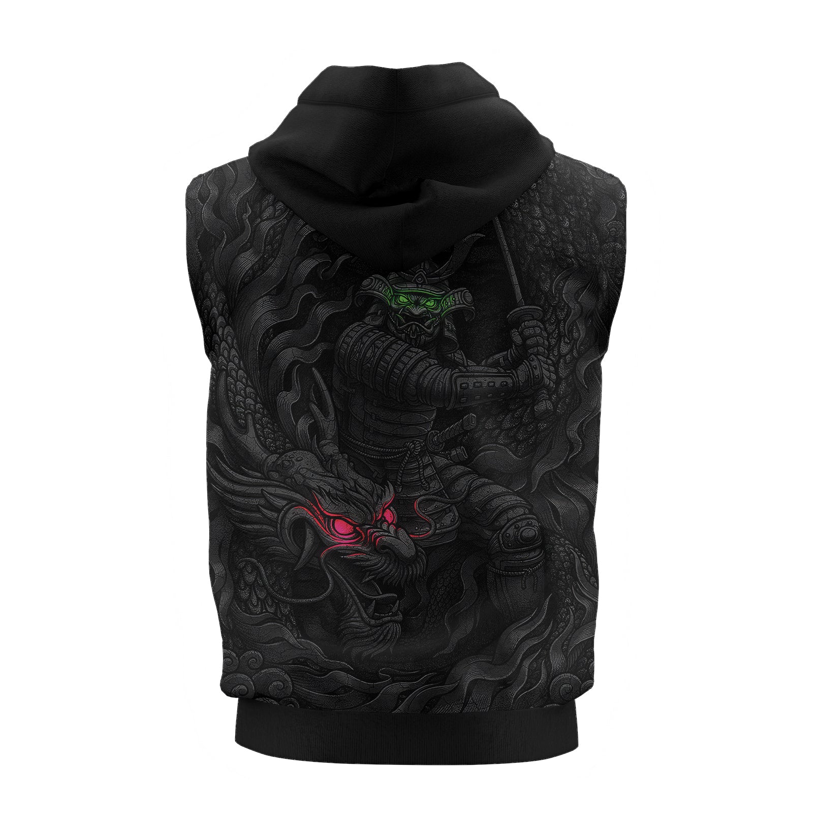 Rashninja Samurai Oni Fusion Sleeveless Hoodie | MMA Sleeveless Hoodie