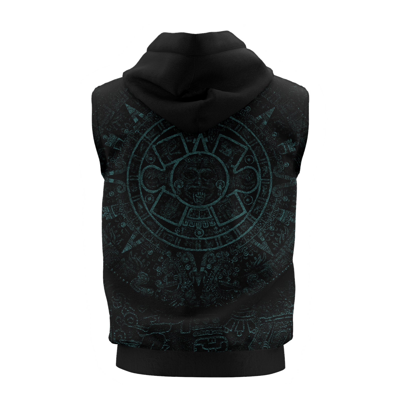 Rashninja Aztec Chief Cranium Sleeveless Hoodie |MMA Sleeveless Hoodie