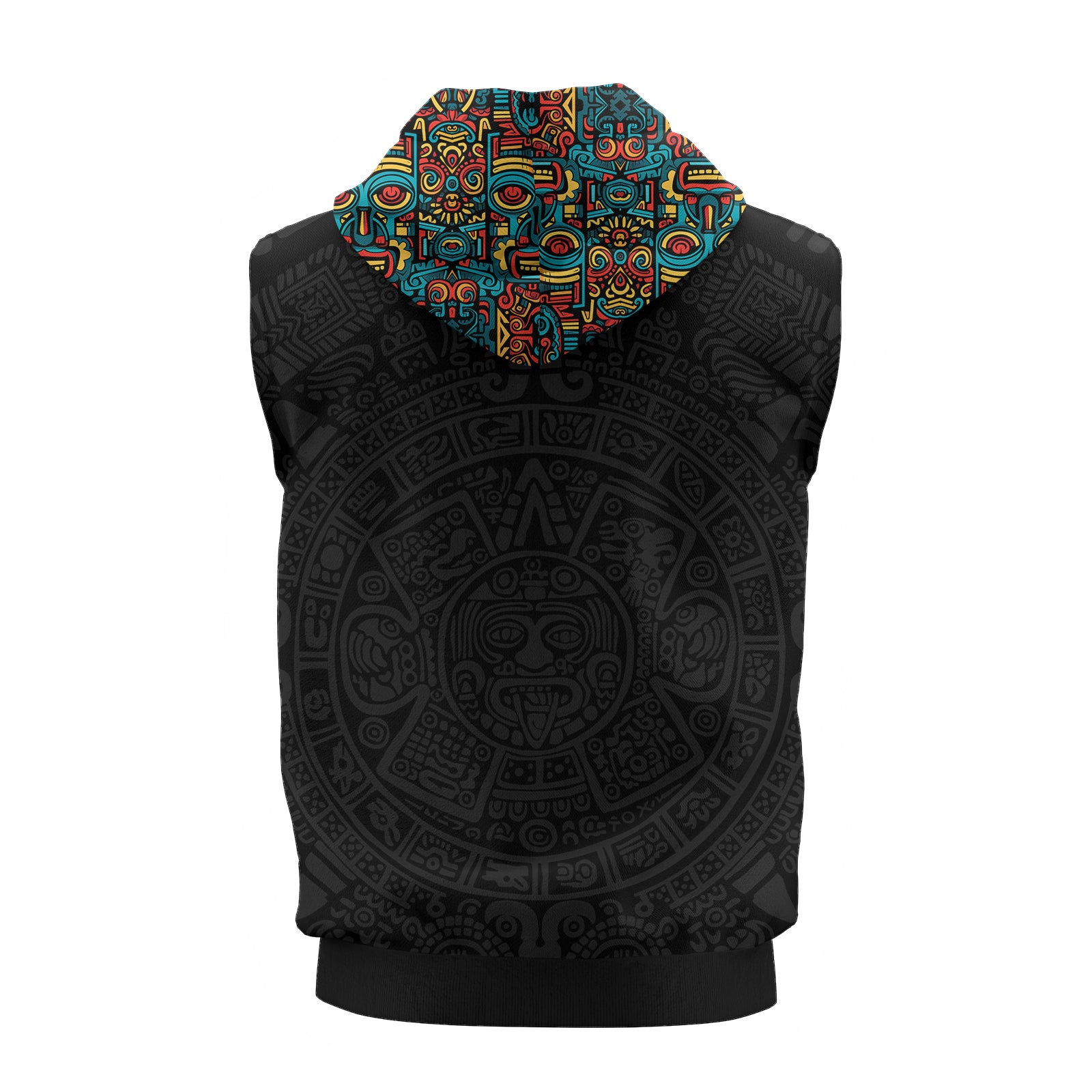 Rashninja Aztec Tribal Pattern Sleeveless Hoodie | Sleeveless Hoodie