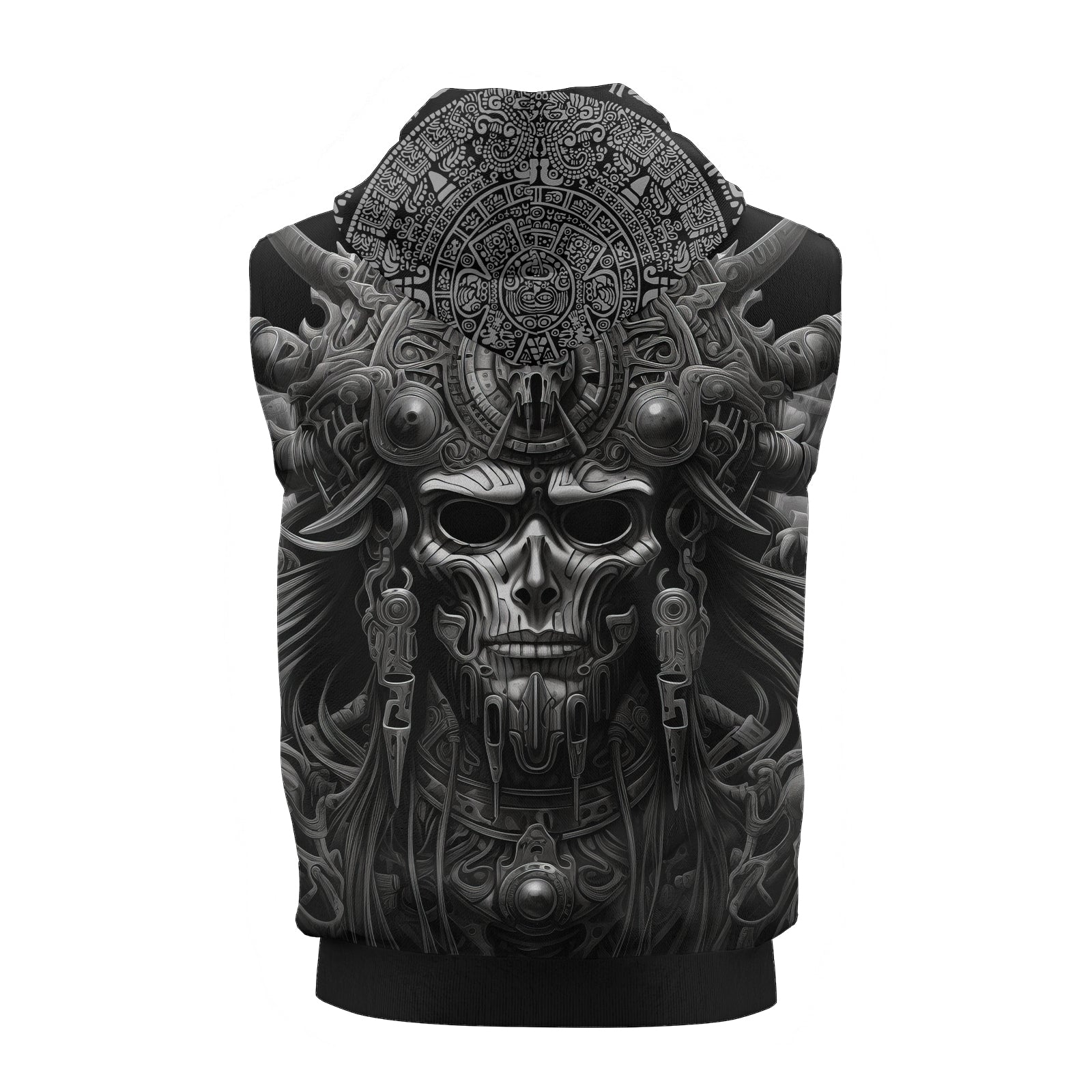 Rashninja Aztec Tribe Headman Sleeveless Hoodie | Sleeveless Hoodie