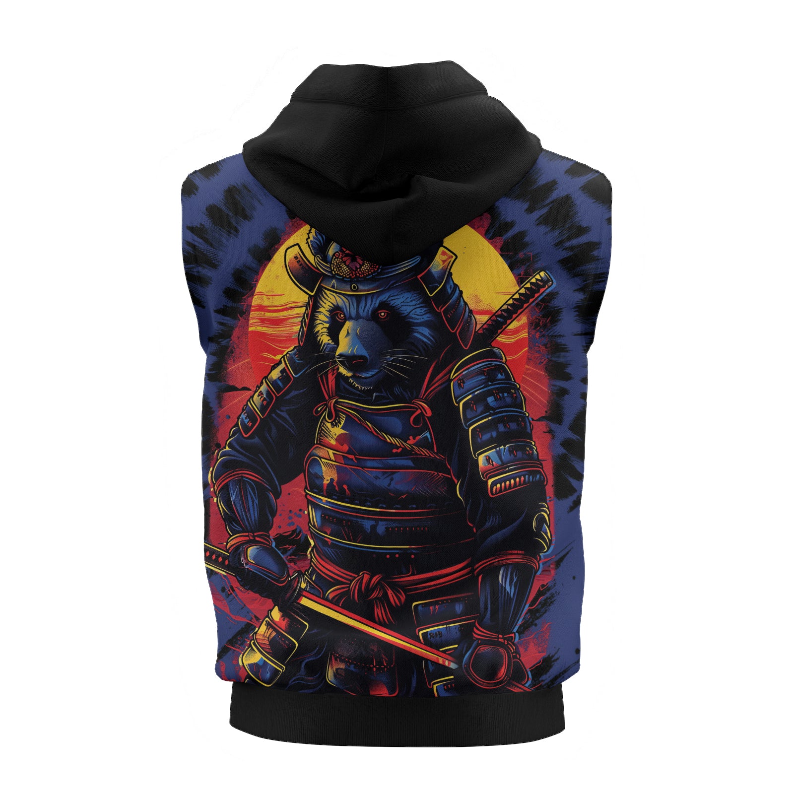 Rashninja Panda Samurai Essence Sleeveless Hoodie | Sleeveless Hoodie