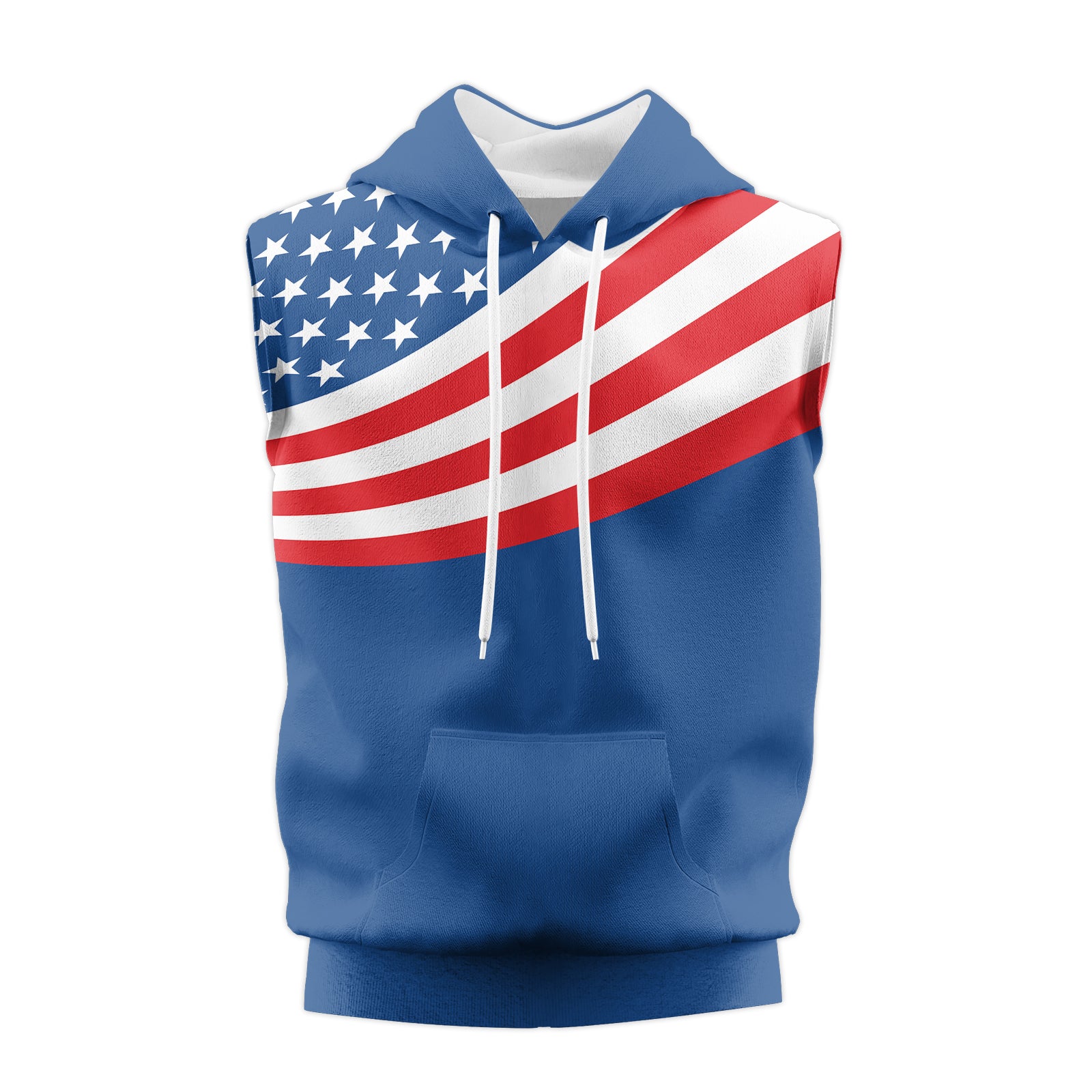 Rashninja USA Flag Patriotic Sleeveless Hoodie | MMA Sleeveless Hoodie