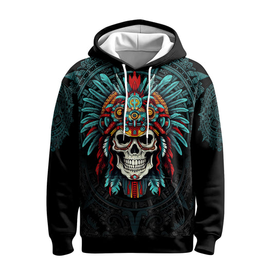 Rashninja Aztec Chief Cranium AOP Hoodie