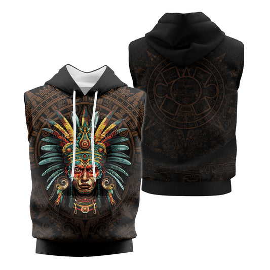 Rashninja Aztec Headman Sleeveless Hoodie | MMA Sleeveless Hoodie