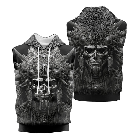 Rashninja Aztec Tribe Headman Sleeveless Hoodie | Sleeveless Hoodie