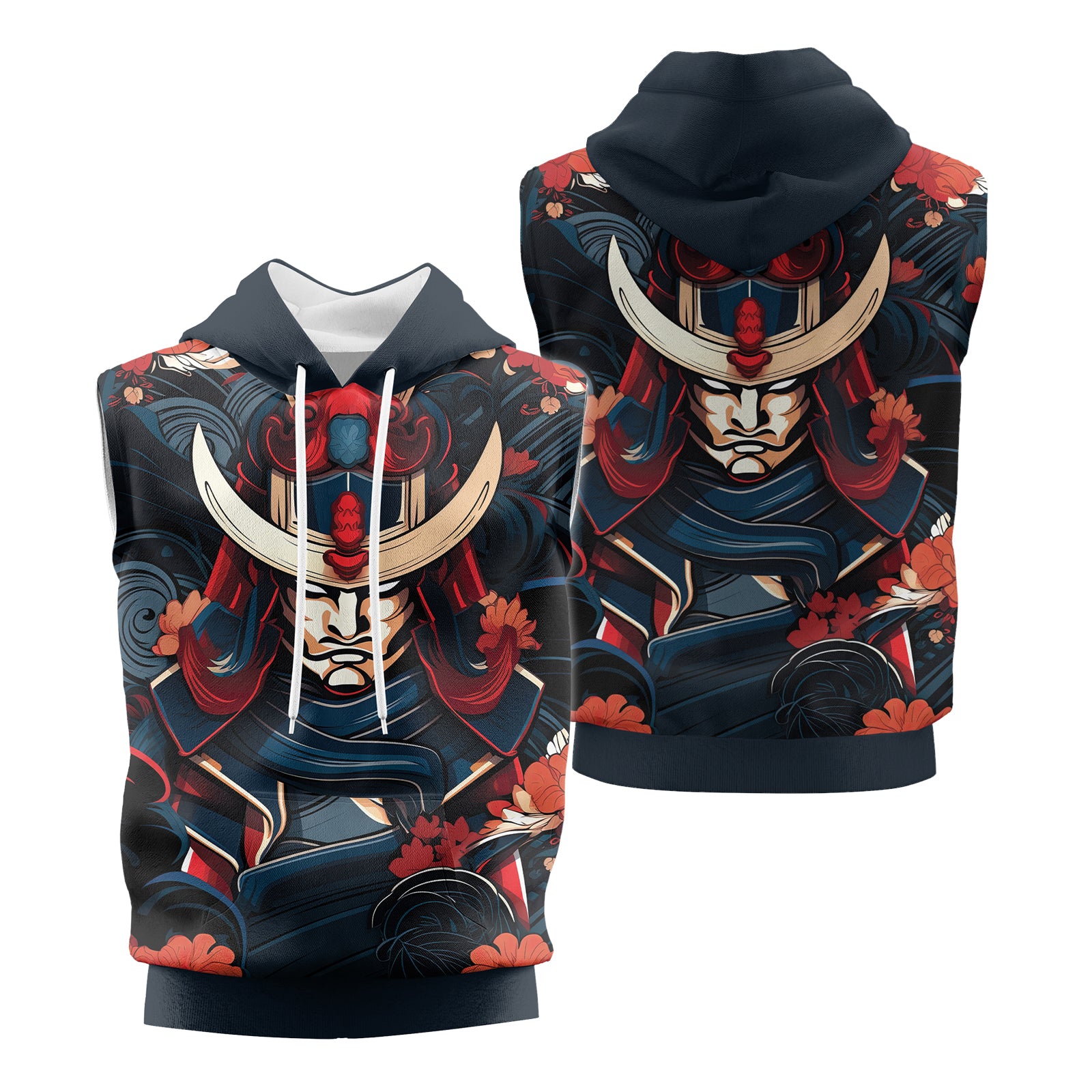 Rashninja Blade of Honor Samurai Sleeveless Hoodie | Sleeveless Hoodie