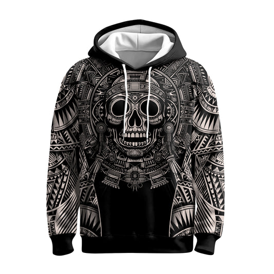 Rashninja Aztec Tribe Warrior Cranium AOP Hoodie