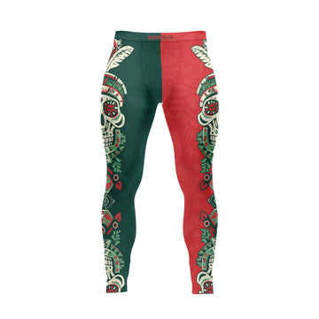 Rashninja Aztec Skull Feather Mandala Men's Spats