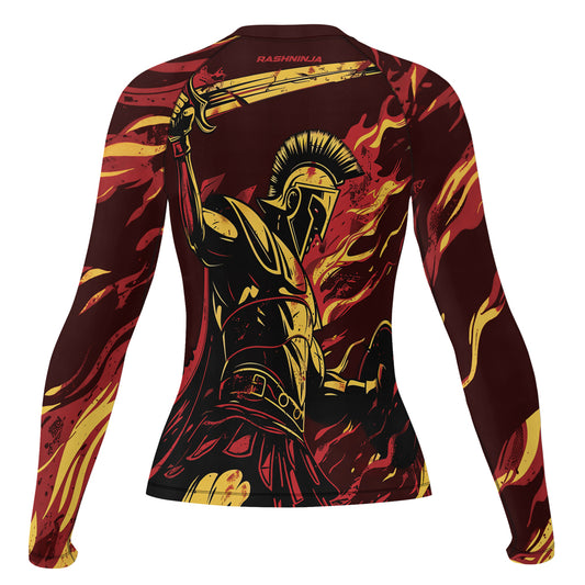 Rashninja Spartan Fire Warrior Women's Long Sleeve Rash Guard