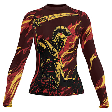 Rashninja Spartan Fire Warrior Women's Long Sleeve Rash Guard