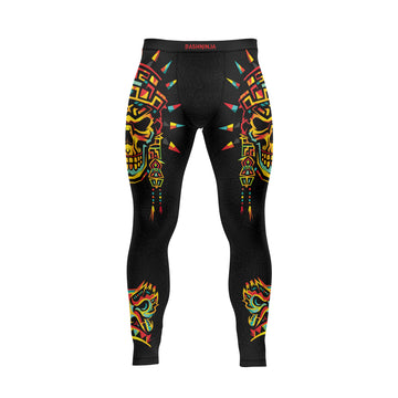 Rashninja Aztec Rainbow Skull Mask Men's Spats