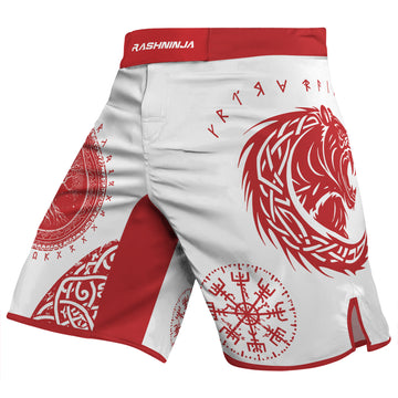 Rashninja Yggdrasil Bear Viking Men's Fight Shorts
