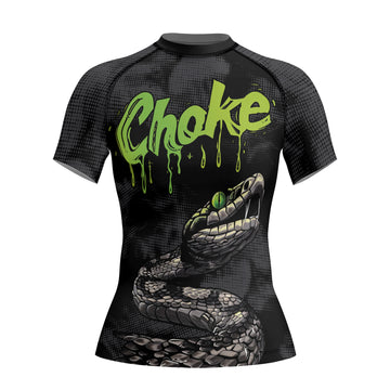 Rashninja Green Viper Snake Women's Short Sleeve Rash Guard