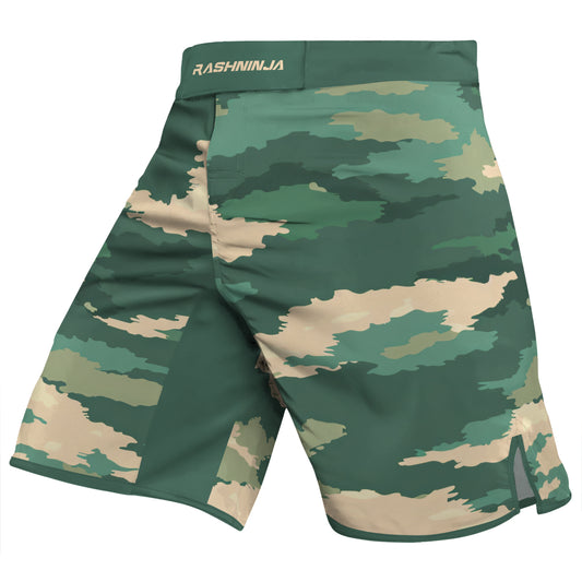 Rashninja Army Green Camouflage Men's Fight Shorts
