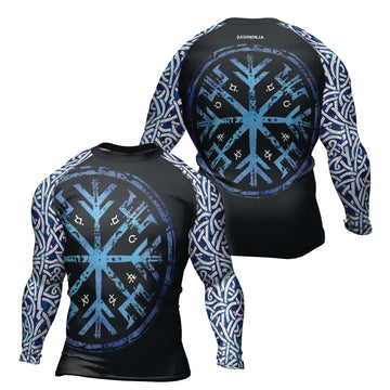 Rashninja Viking Helm of Awe Men's Long Sleeve Rash Guard