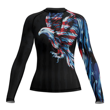 Rashninja American Eagle Patriot Women's Long Sleeve Rash Guard