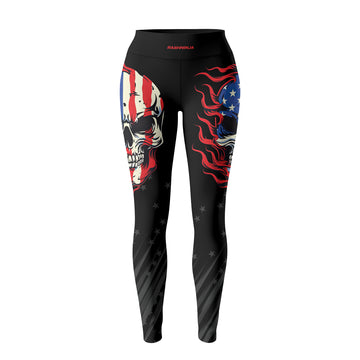 Rashninja American Patriot Skull Women's Leggings