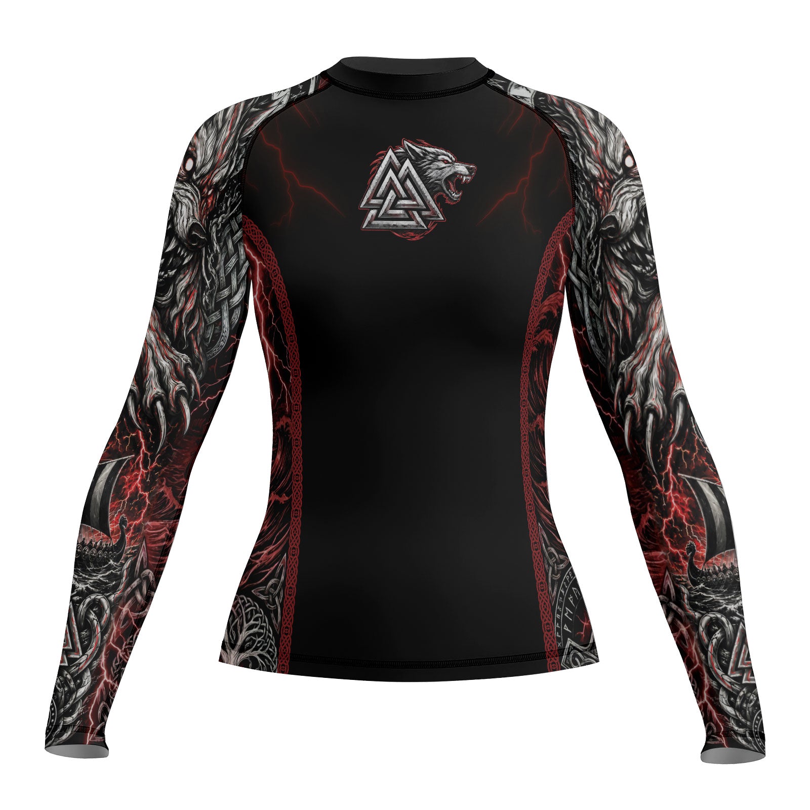 Rashninja Blood Fenrir Wolf Men's Fight Shorts