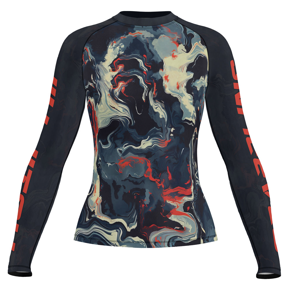 Rashninja Cyber Storm Fire Women's Long Sleeve Rash Guard