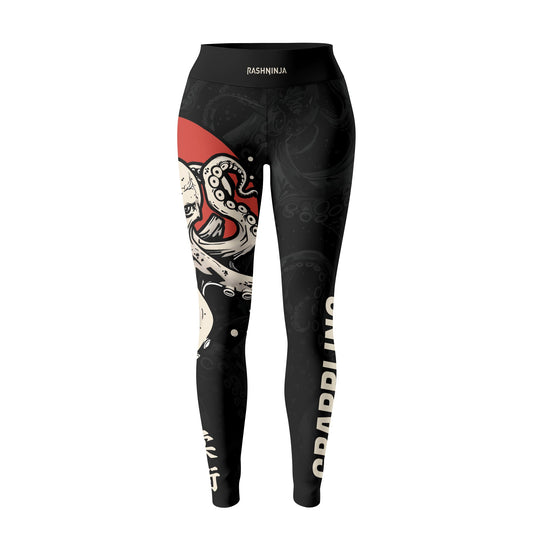 Rashninja Octopus Red Sun Women's Leggings