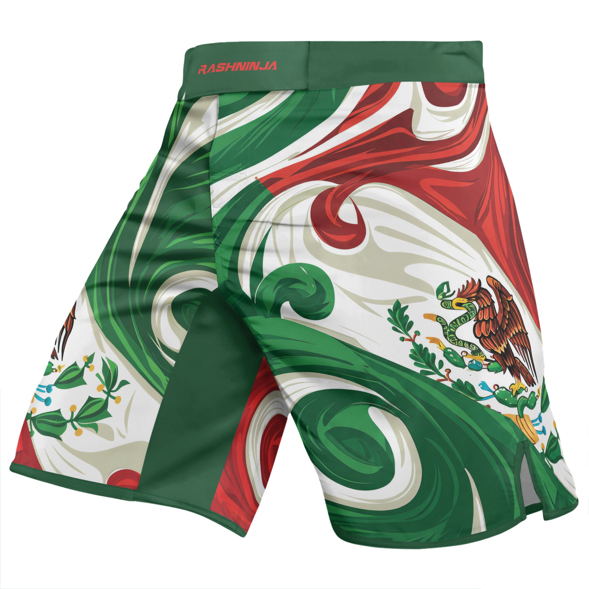 Rashninja Patriot Mexico Flag Men's Fight Shorts