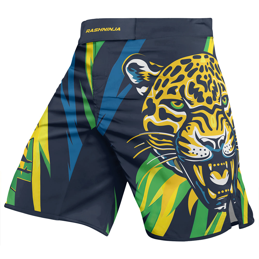 Rashninja Patriot Brazil Flag Men's Fight Shorts