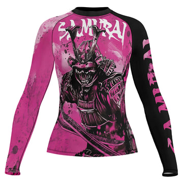 Rashninja Samurai Pink Fury Women's Long Sleeve Rash Guard