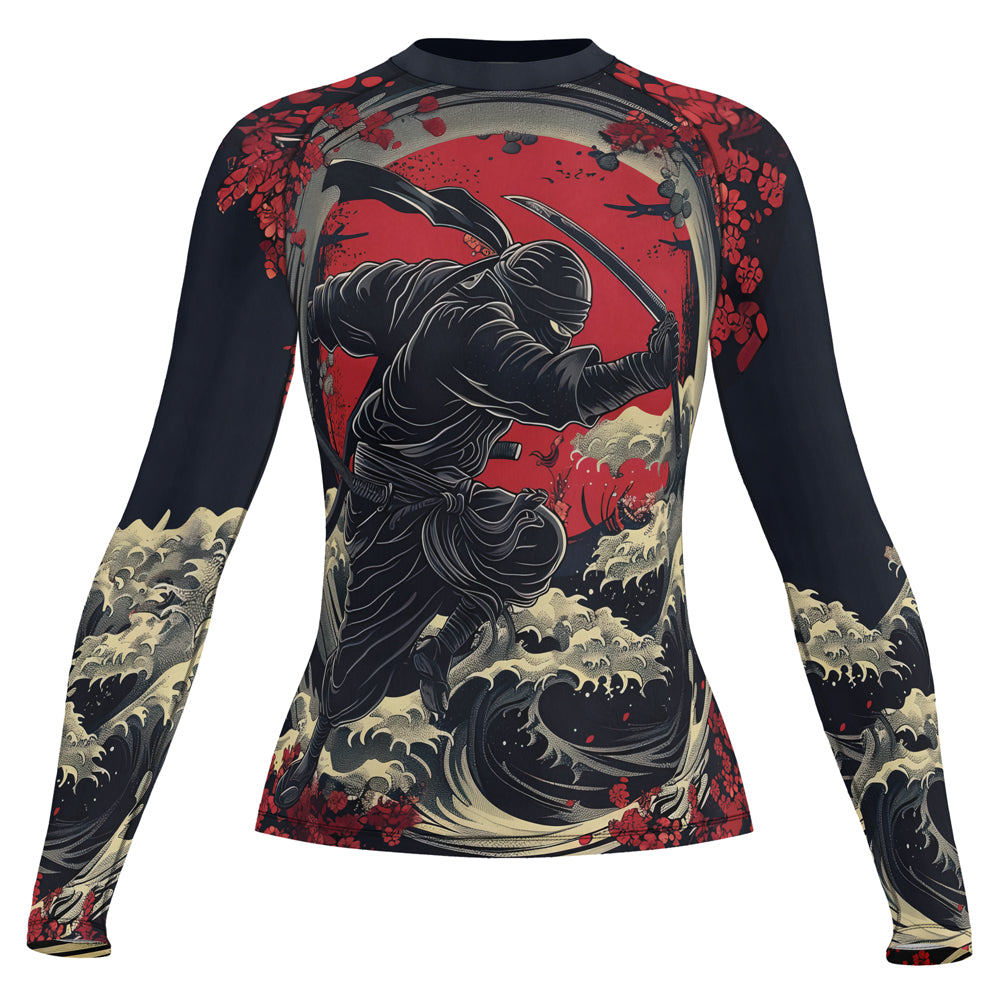 Rashninja Ninja Great Wave Women's Long Sleeve Rash Guard