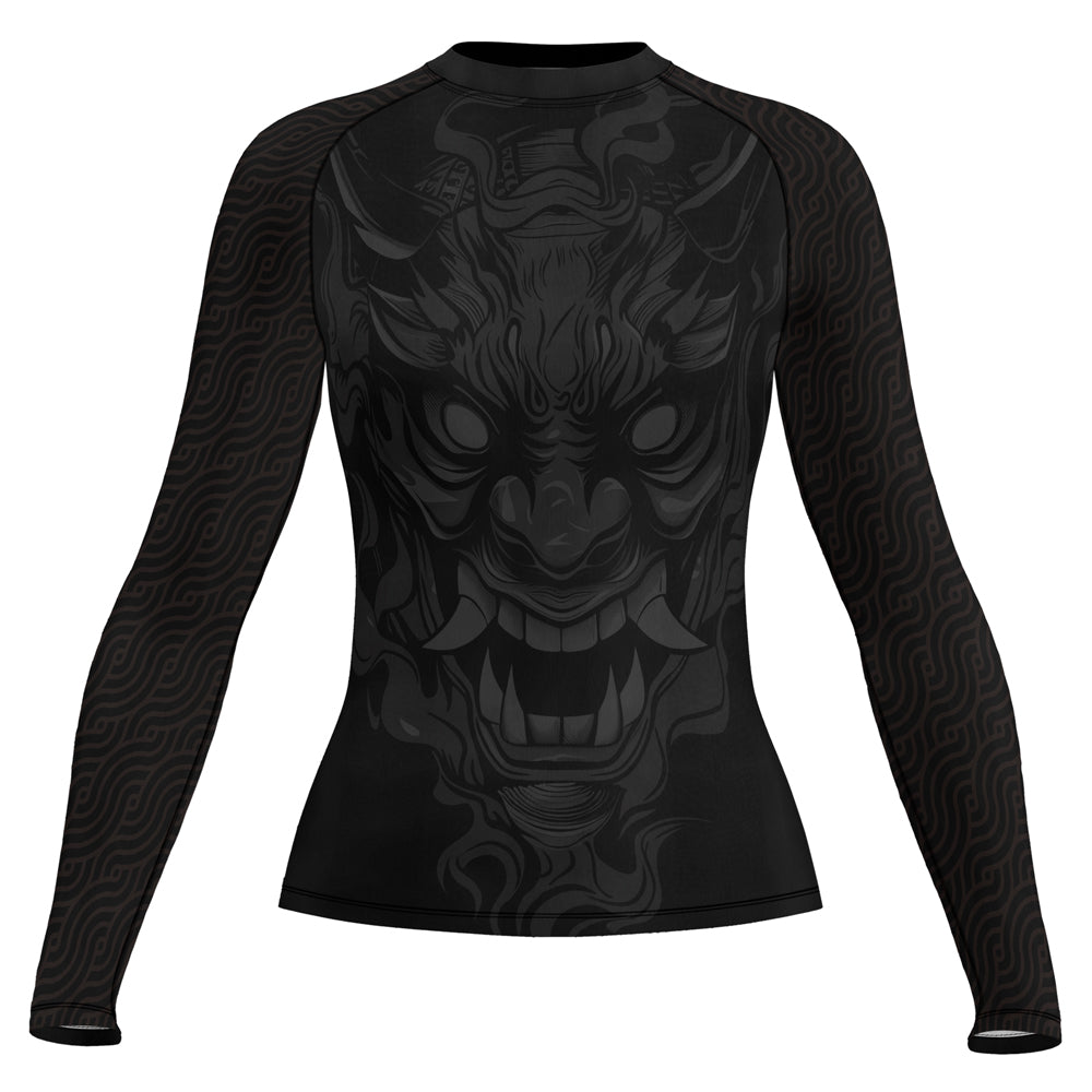 Rashninja Samurai Oni Flames Women's Long Sleeve Rash Guard