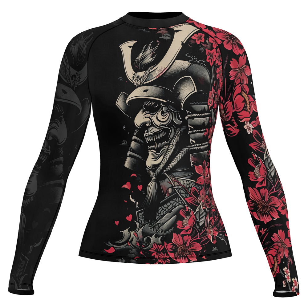 Rashninja Samurai Golden Mask Women's Long Sleeve Rash Guard