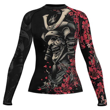 Rashninja Samurai Golden Mask Women's Long Sleeve Rash Guard
