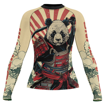Rashninja Panda Samurai Circle Women's Long Sleeve Rash Guard