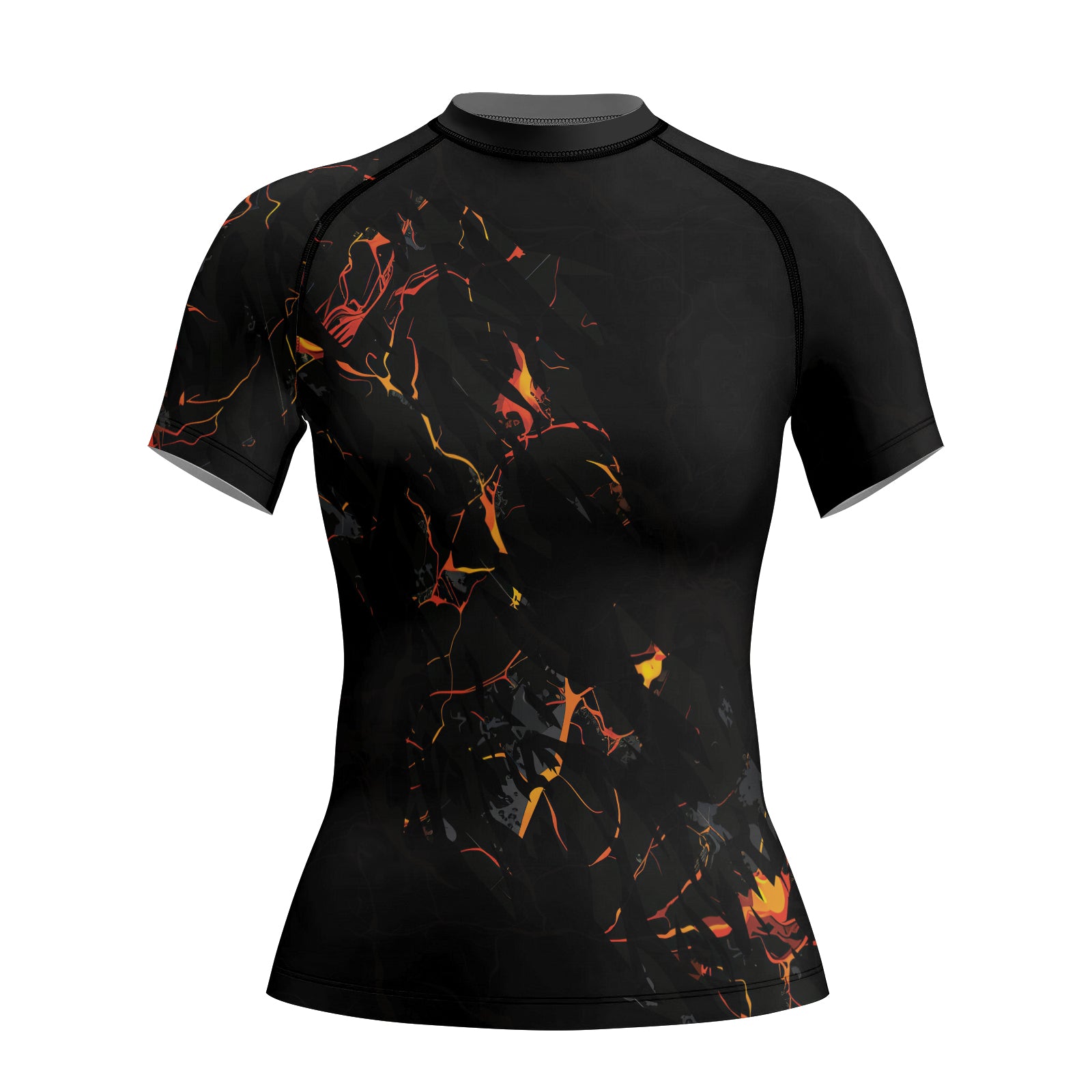 Rashninja Cyber Lava Women's Short Sleeve Rash Guard
