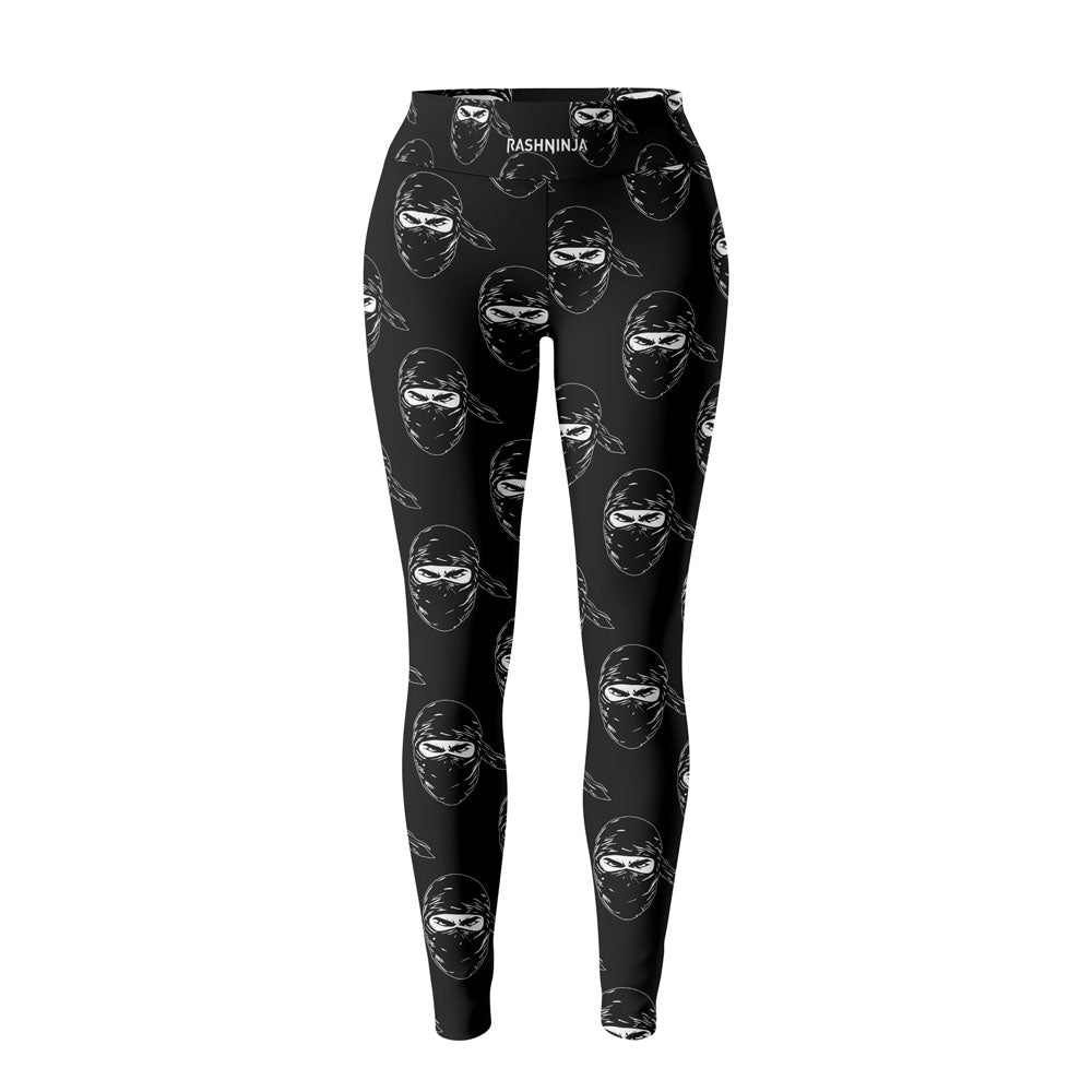Rashninja Ninja Stealth Pattern Black Women's Leggings
