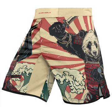 Rashninja Panda Samurai Circle Men's Fight Shorts